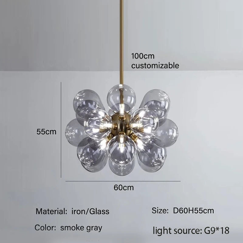 Moderne Glas-Pendelleuchte Design für Innendekoration