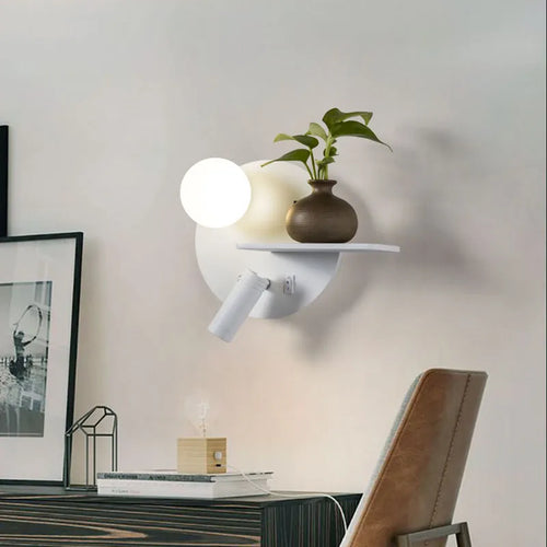 LED-Wandleuchte mit USB-Ladefunktion für Mobiltelefone - vue 3 sur 10