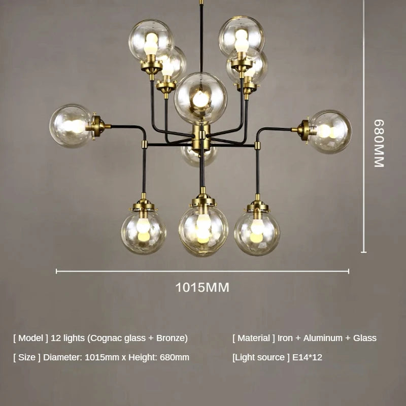 lustre artistique en verre pour décoration intérieure moderne - vue 7 sur 24