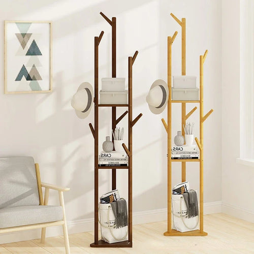 porte-manteau en bambou multifonction pour vêtements modernes