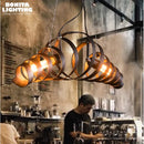 suspension pivotante rétro en corne de bœuf à led