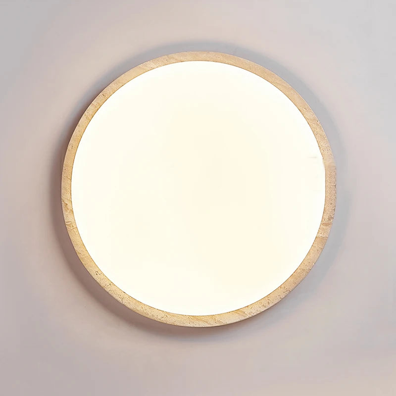 LED-Deckenleuchte Travertin-Stil Creme Modern Dekorativ für Wohnzimmer Flur Restaurant - vue 3 sur 6