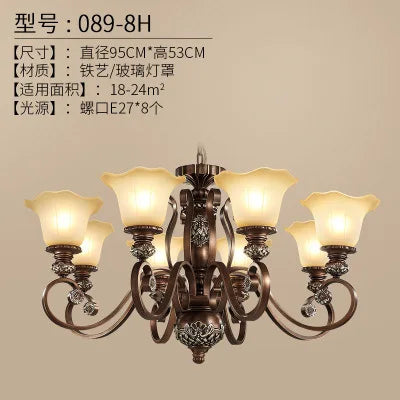 lustre vintage style nordique pour éclairage intérieur élégant - vue 10 sur 13