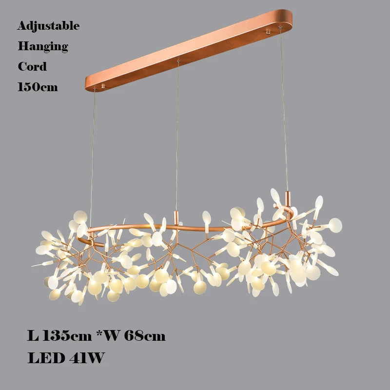 lustre LED créatif en acier inoxydable et acrylique pour décoration intérieure - vue 15 sur 18