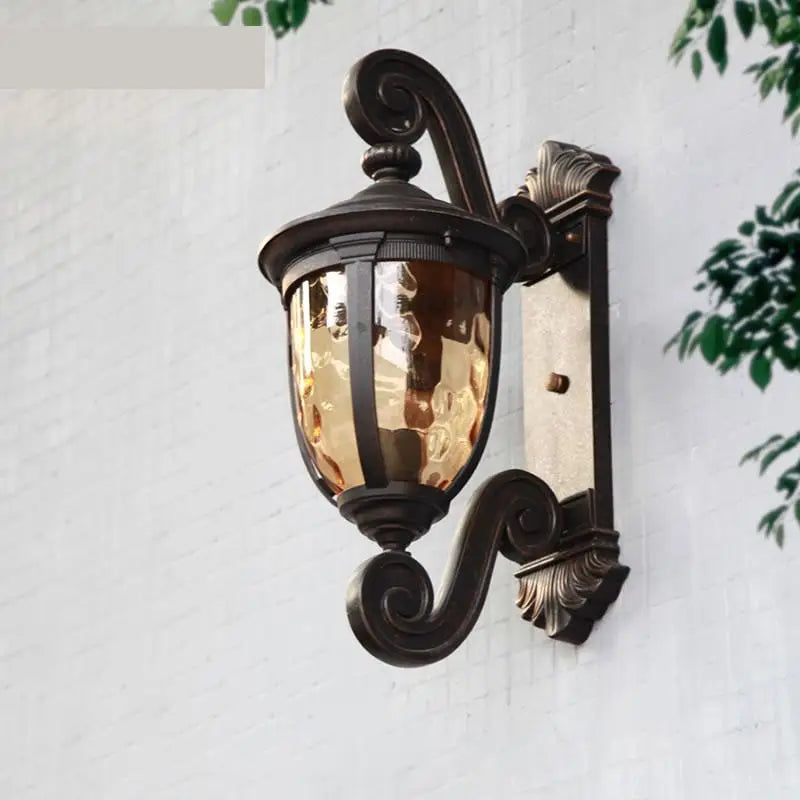 applique murale extérieure étanche à lumière led vintage en aluminium - vue 4 sur 7