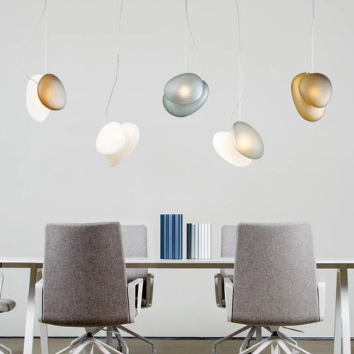 Moderner nordischer Kronleuchter aus Glas mit LED für Hoteldekoration - vue 4 sur 28
