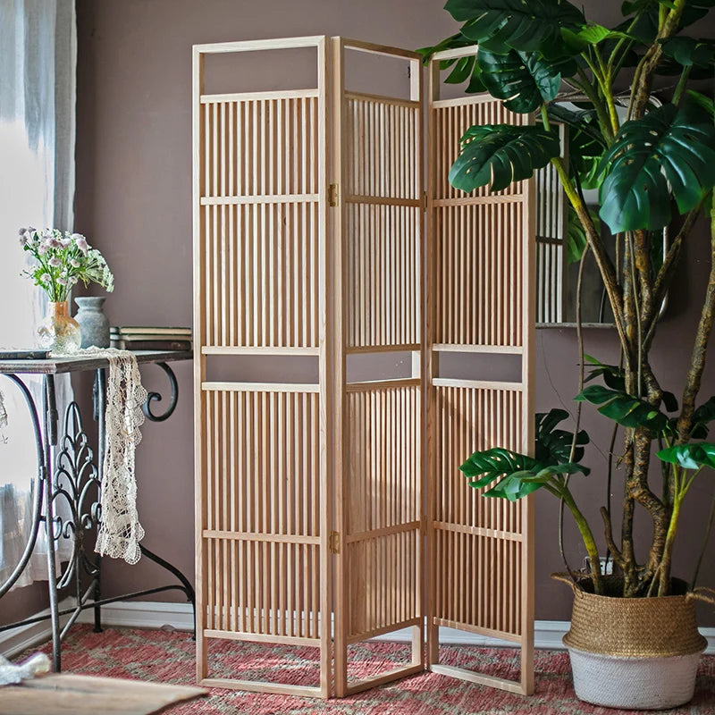 nouveau paravent en bois massif style zen japonais ancien