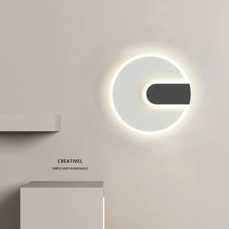 Applique murale créatives chambre lampe de chevet 2023 	 moderne minimaliste salon TV fond mur Led photo lumière Loft décor