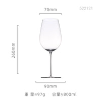 Verre à vin bourgogne cristal fin facetté élégant
