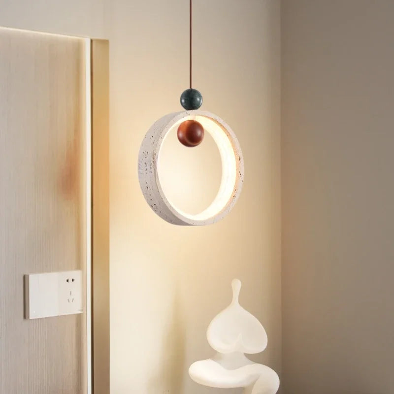 suspension à led en pierre naturelle pour intérieur moderne - vue 2 sur 7