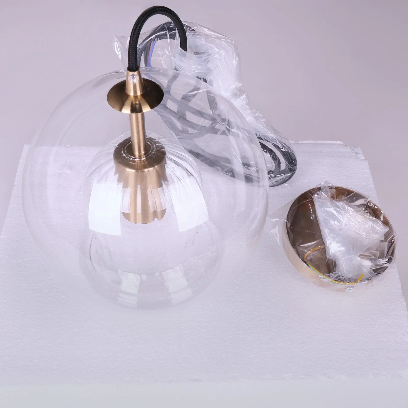 lustre nordique led en verre pour restaurant et bureau - vue 4 sur 9