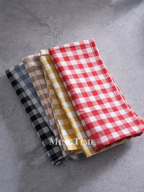 Serviette de table coton motif vichy style campagne