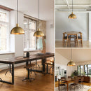 Suspension moderne pour îlot de cuisine style ferme lampes suspendues extérieures en or pour porche lustre encastré en cuivre E27