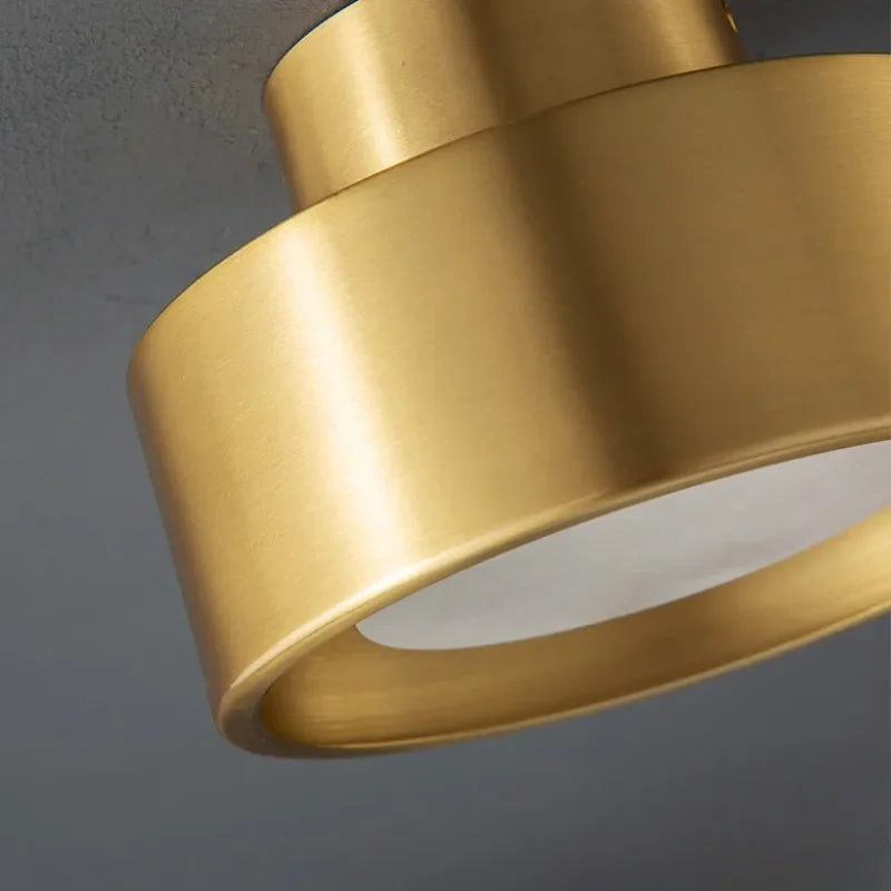 plafonnier led en cuivre design moderne pour décoration intérieure luxe - vue 7 sur 8