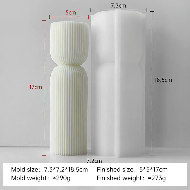 moule en silicone pour bougies aromatiques cylindriques fait main - vue 8 sur 20