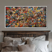 peinture abstraite moderne style jackson pollock pour décoration intérieure