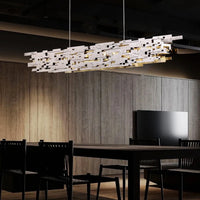 lustre led chromé design créatif éclairage suspendu moderne