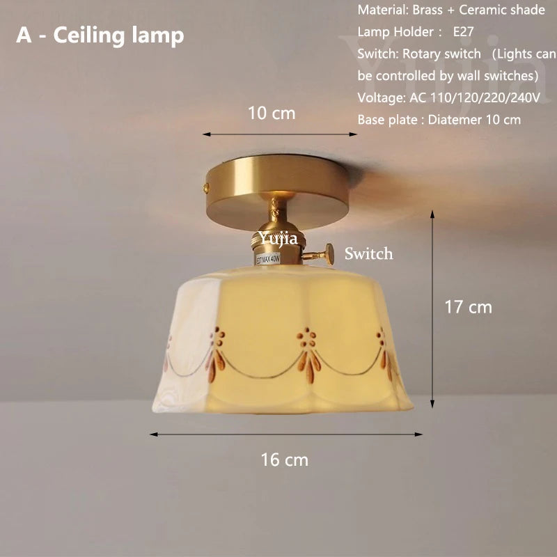 suspension élégante en laiton et céramique moderne pour votre intérieur - vue 9 sur 10
