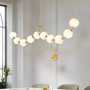 Moderne Pendelleuchte aus Glas mit LED-Beleuchtung