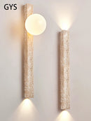 Longue applique LED rétro pierre chambre lampe de chevet Style crème éclairage d'ambiance pour escalier salon décoration de la maison
