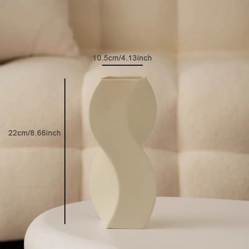vase en céramique nordique pour décoration et arrangements floraux - vue 9 sur 11