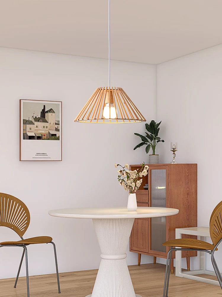 suspension en bois pour décoration intérieure nordique moderne