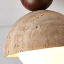 Skandinavische Deckenleuchte Travertin Wabi Sabi LED Marmor