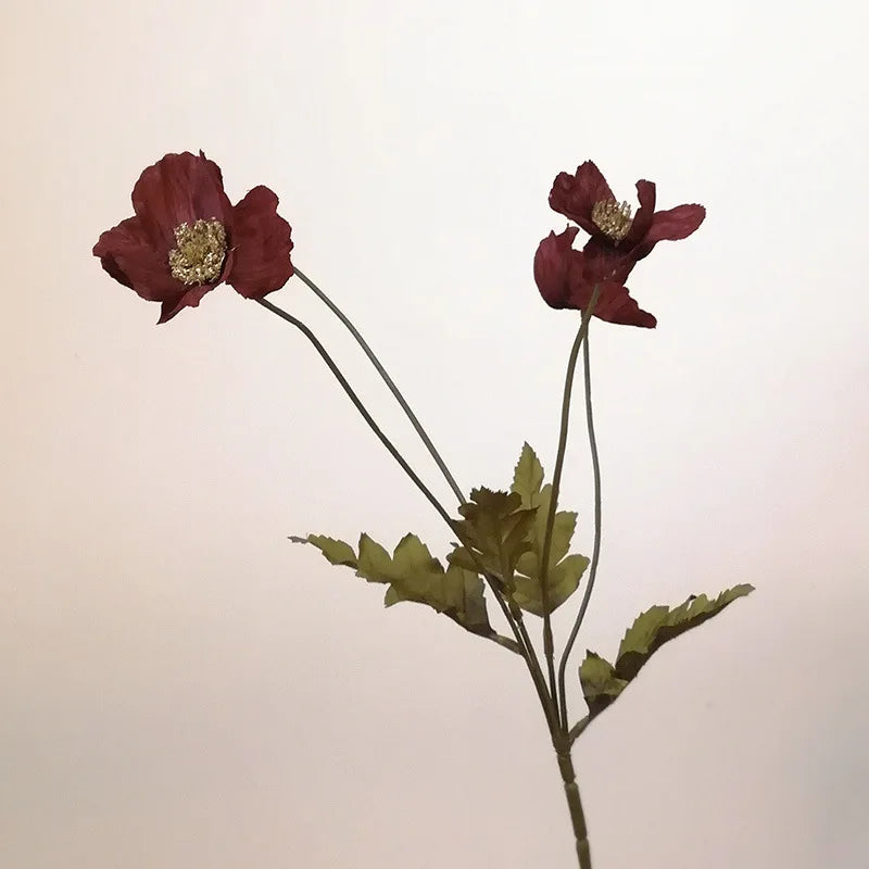 fleur artificielle coquelicot pour décoration de fête et jardin - vue 9 sur 18