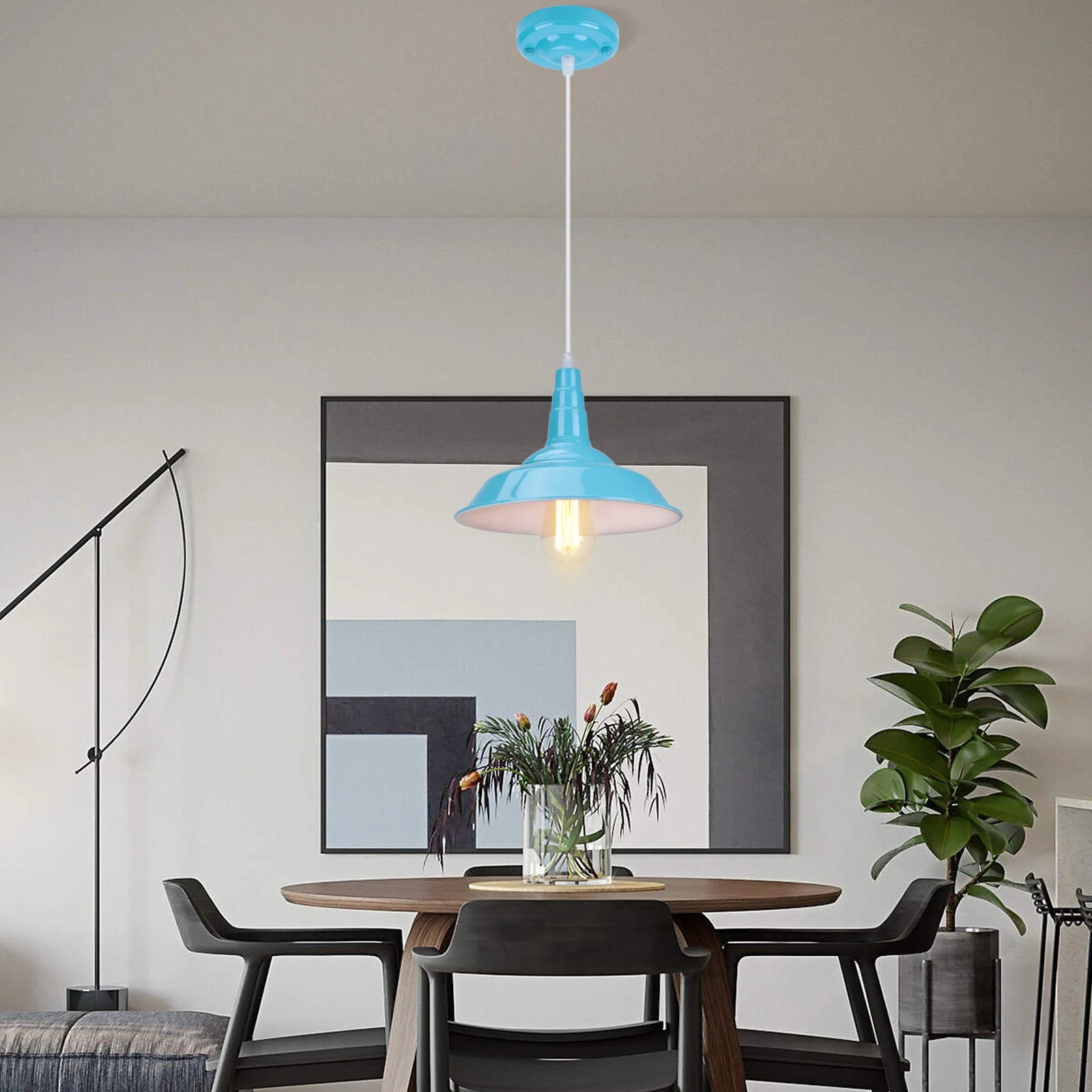 lampes suspendues modernes en aluminium led style industriel - vue 7 sur 21