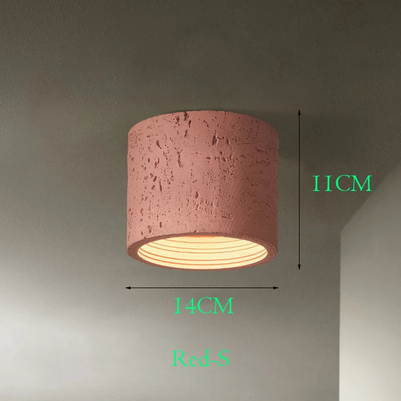 Wabi Sabi – LED-Spot aus rotem Zement - vue 13 sur 16