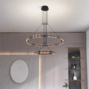 Moderner LED-Kronleuchter in Bohnenform für luxuriöses Wohnzimmer
