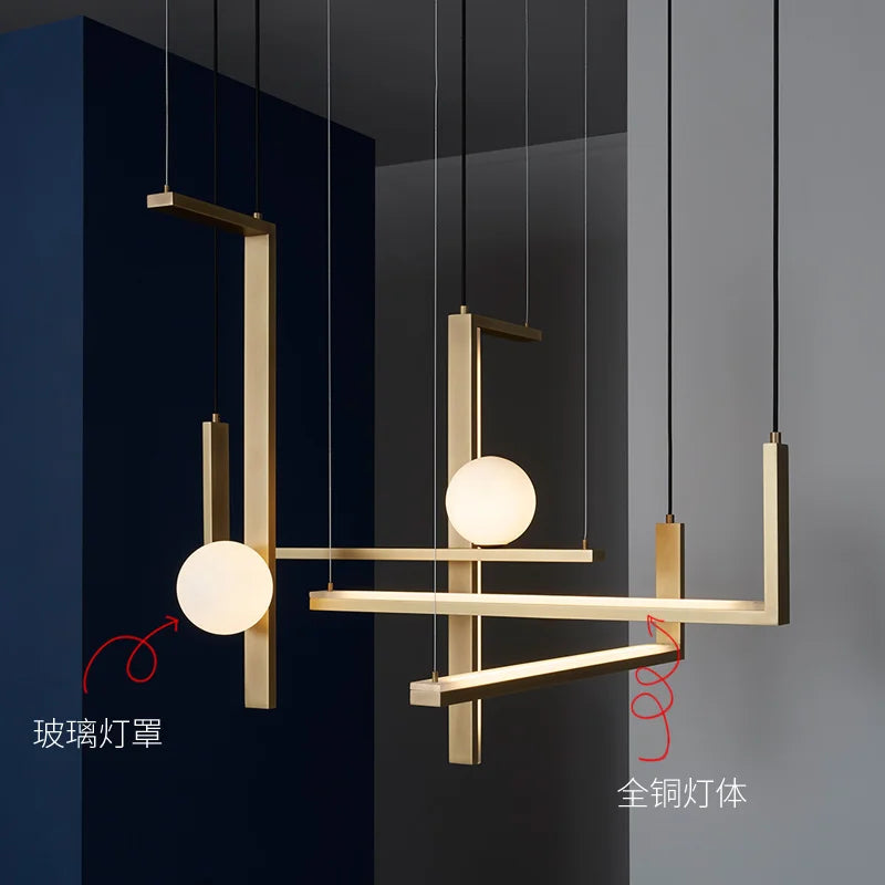 suspension design géométrique créatif pour éclairage moderne - vue 6 sur 13