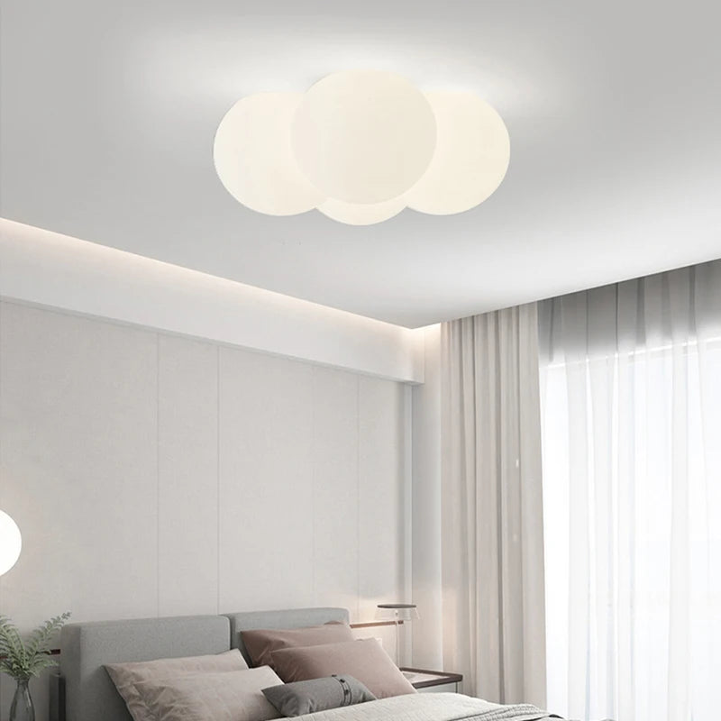 lustre nordique led nuage suspension 4/8 têtes bulles luminaires - vue 4 sur 9