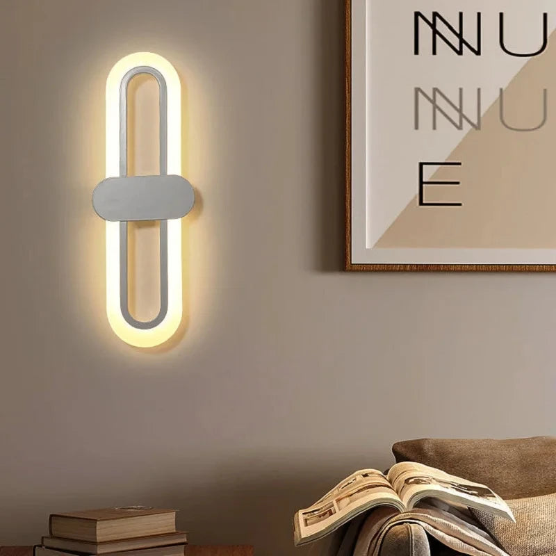 lampe ovale en acrylique led pour décoration de fond