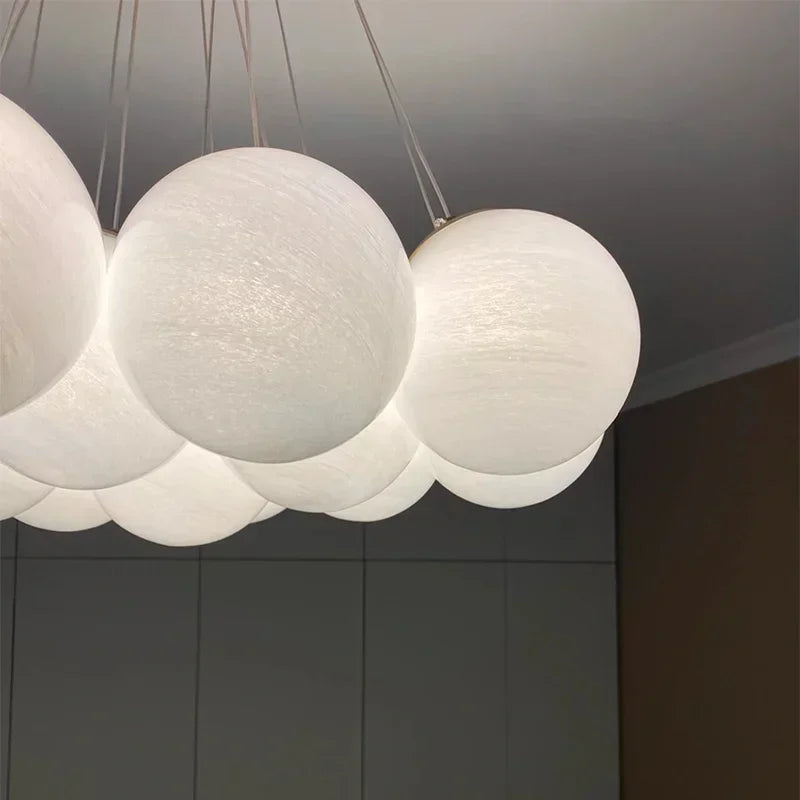 lustre en verre moderne style français pour décoration intérieure - vue 6 sur 9