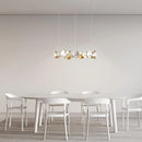 lustre led en cristal doré design nordique de luxe