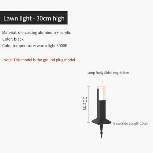 Moderne wasserdichte LED-Außenleuchte aus Aluminium - vue 11 sur 14