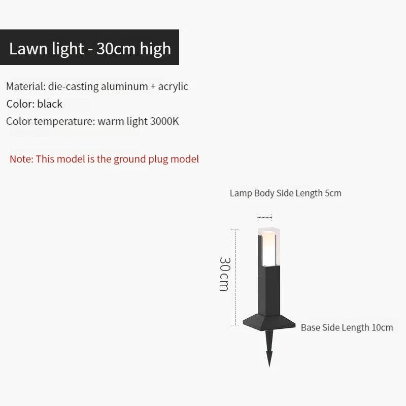 Moderne wasserdichte LED-Außenleuchte aus Aluminium - vue 11 sur 14