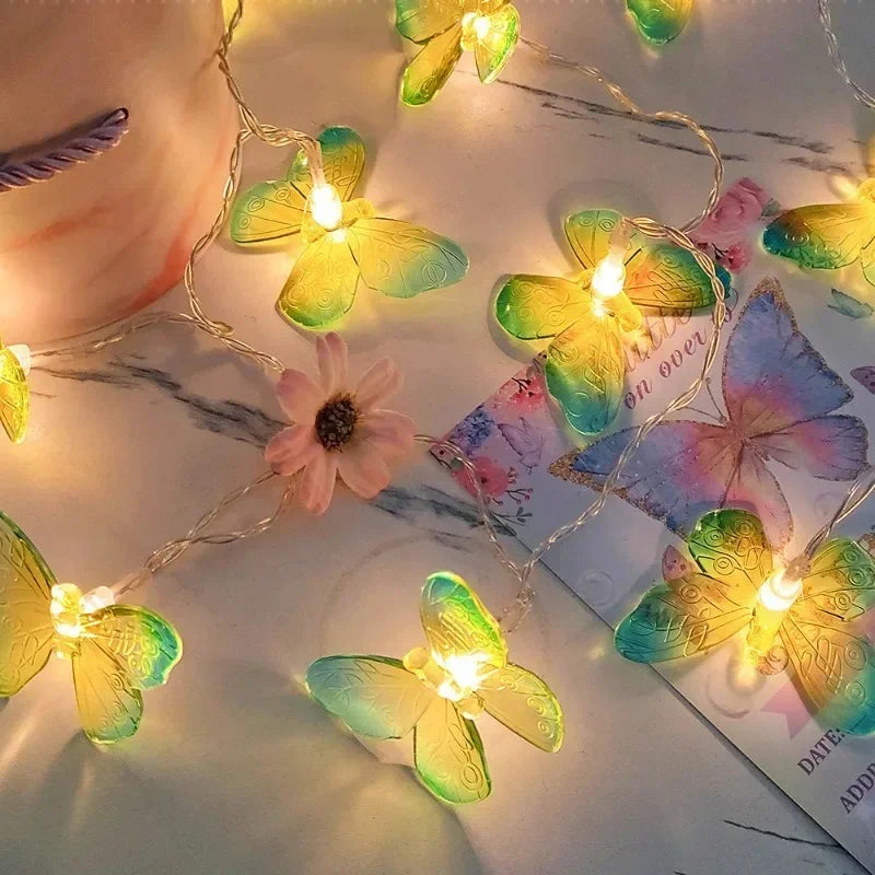 guirlande lumineuse led papillon pour fêtes et décorations intérieures - vue 5 sur 9