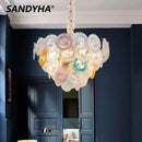 SANDYA – Moderner luxuriöser Kronleuchter mit Glasschirm