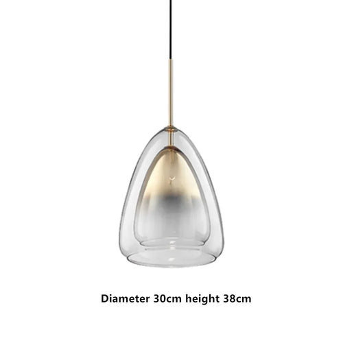Nordische Design-Pendelleuchte aus Glas für moderne Inneneinrichtung - vue 11 sur 15