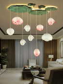 Retro-Pendelleuchte Lotusblume LED