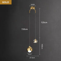 Lustre LED en cristal de luxe nordique