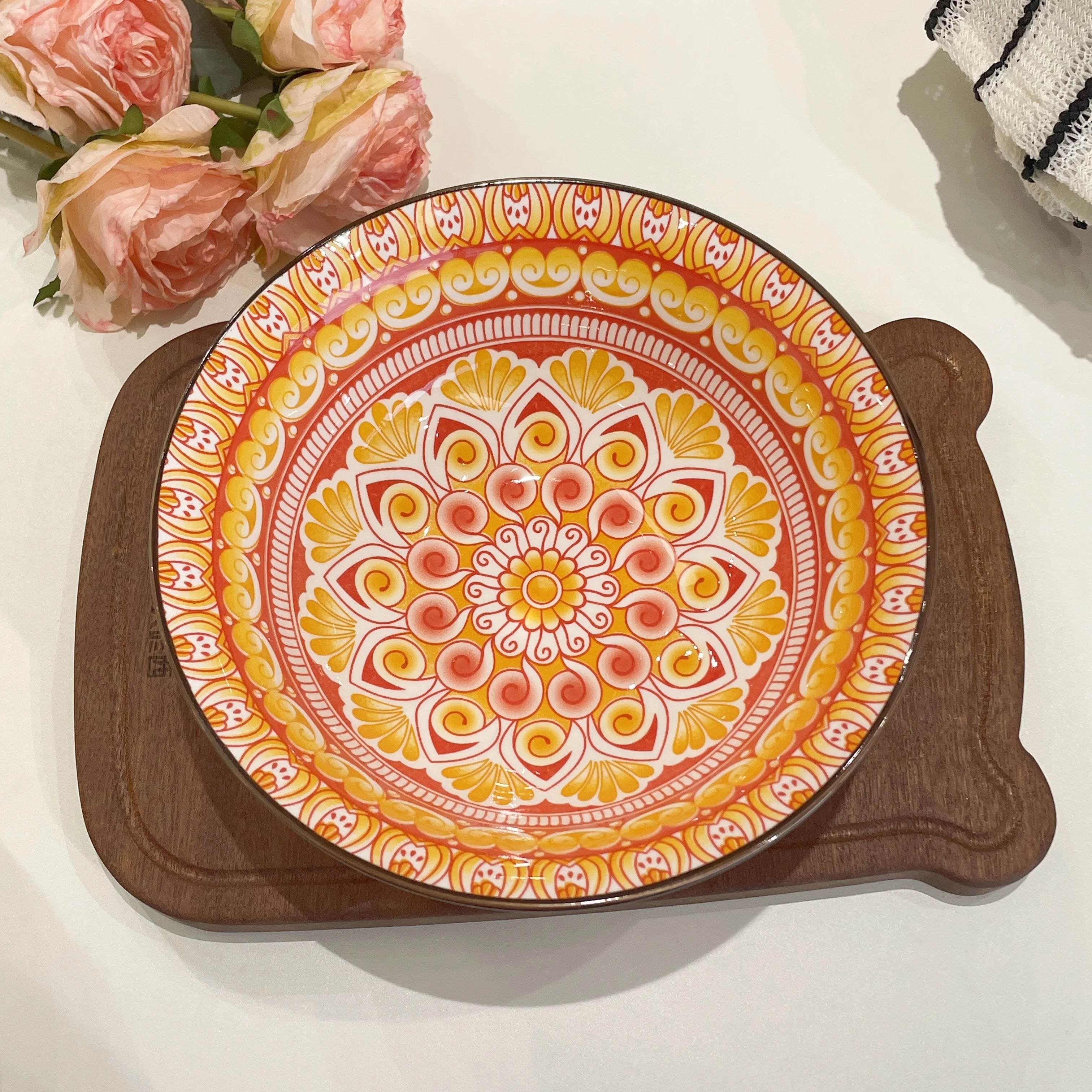 Ensemble bols céramique bohème ramen soupe 20 cm