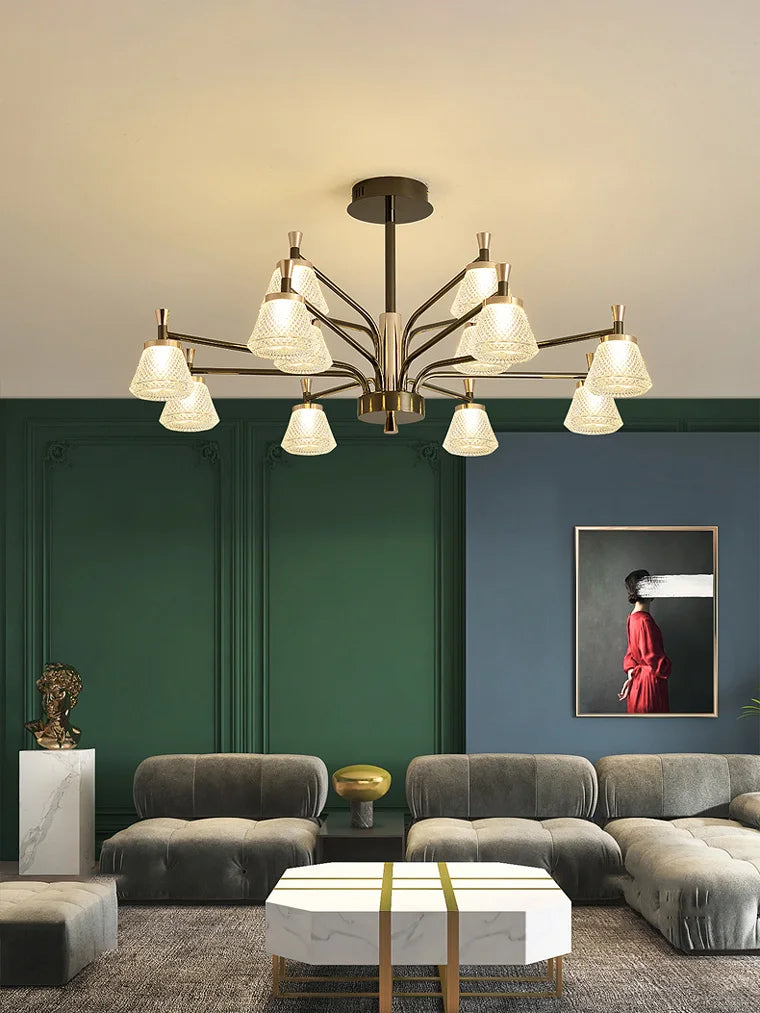 lustre moderne pour éclairage décoratif intérieur nordique - vue 4 sur 9