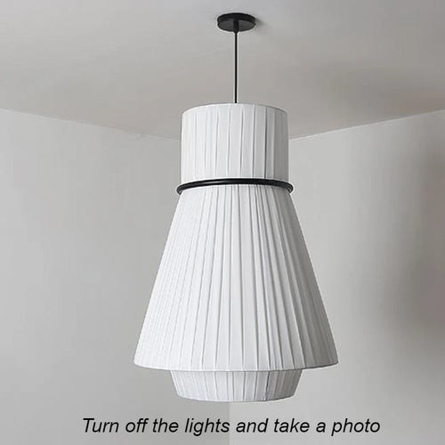 Moderne Pendelleuchte aus Stoff für dekorative Innenbeleuchtung - vue 5 sur 15