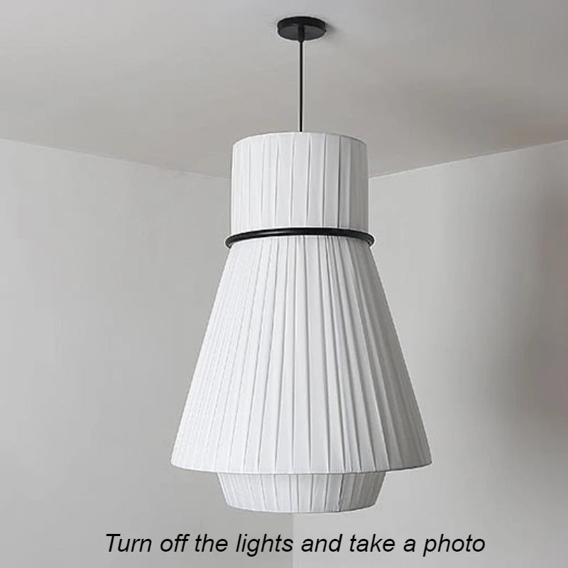 Moderne Pendelleuchte aus Stoff für dekorative Innenbeleuchtung - vue 5 sur 15