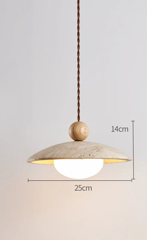 suspension à led en pierre style nordique pour décoration intérieure - vue 8 sur 8