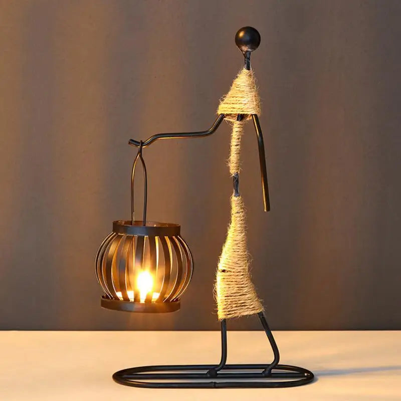 bougeoir créatif en fer pour décoration mariage et Noël - vue 4 sur 22
