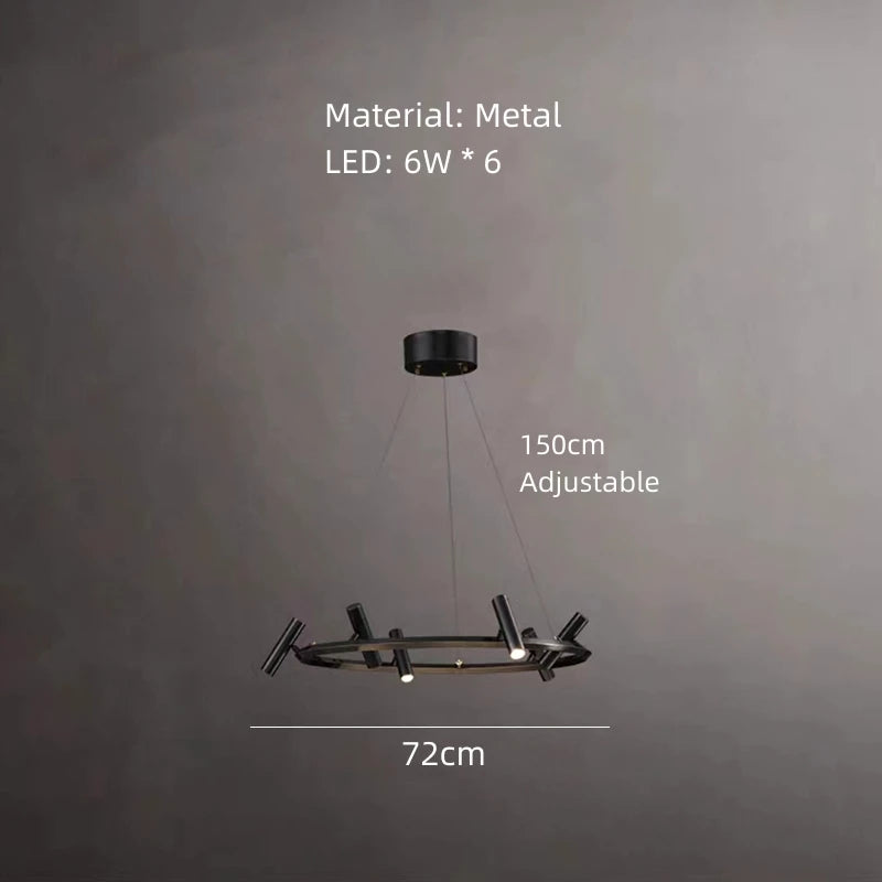 lustre led rotatif minimaliste hauteur réglable